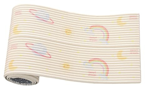Wandpolster Selbstklebend 200cm für Kinderzimmer,Wandpolster Kinderzimmer, Polsterpaneel Wand, Anti-Collision Wandpaneele, Schlafzimmer Wandschutz für Babys, Kinder (Regenbogen)