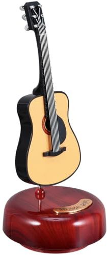 VICASKY Gitarren Spieluhr Musikdrehdose Für Kinderzimmer Schlafzimmer Dekoration Kompaktes Holzspieluhr Design Zum Sammeln Und Verschenken