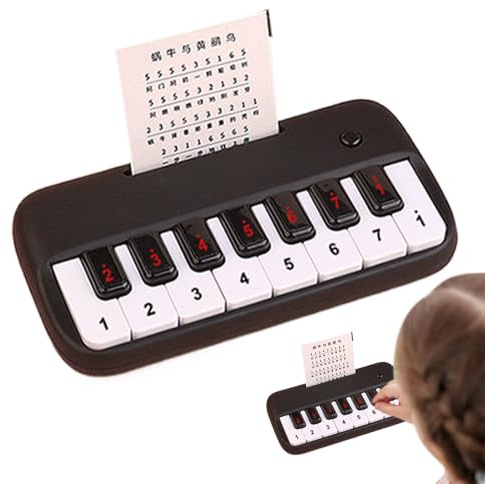 Taschenklavier – Musikspielzeug, Lerninstrument, Tragbares 15-Tasten-Keyboard | Reise-Klavier für Kinder Mädchen 3-6 Jahre, Zuhause, Schule, Draußen