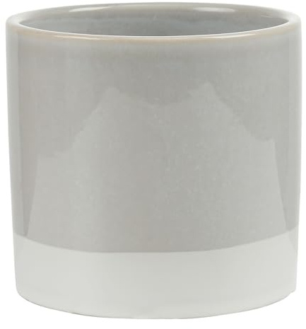 BUTLERS 6er Set Pflanztopf Steinzeug - Early Spring - Mini | Farbe Grau - ø7 x H7 cm - Blumenübertopf für Sukkulenten & Kakteen - Übertopf für Fensterbank & Balkon