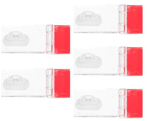 HONITANO Transparenter Acryl Türriegel 5 Stück Sicherheits Vorhängeschlossverschluss für Schränke Tore und Gartenhaus Robust Vielseitig Einsetzbar Einfache Montage