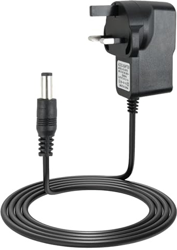 Guitar Pedal Power Supply 9V DC Adapter with 2M Cable - Centre Negative Guitar Effects Pedal Power Adapter for Guitar, Bass, Stompbox & 9V Keyboards - Noise Reduction & Stable Current