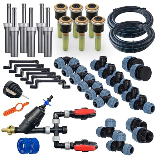Hunter MP Rotator Bewässerungssystem - Druckreguliertes Komplettset für Rasenbewässerung - wassersparend & gleichmäßige Verteilung (10 x 20 m)