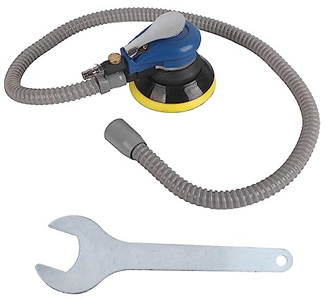 5in Pneumatic Air Sander, 10000RPM Polishing Machine with Dust Collection, Lightweight Air - Powered Sander for Car Paint Care and Woodworking Projects
