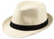 Miuno® Unisex Trilby Hut Herren Damen Partyhut Stroh Fedora Hut (H51091(Beige))