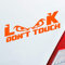 Hellweg Druckerei Look Dont Touch Bad Eyes Böser Blick Monster Tuning Auto Aufkleber Sticker Heckscheibenaufkleber