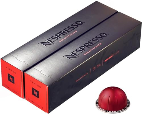 Nespresso Lot de 20 capsules de café Half Caffeinato Vertuo (semi-décaféiné)