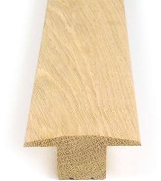 Solid Oak 18mm T Section Door Bar Threshold Moulding 900mm Trim Un Finished can be Stained a Different Colour Oak