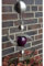 Pflanzen Kölle Beetstecker Neptun aus Edelstahl mit 4 Kugeln und Stab, Marmor in Violett, Maße 100 x 16 x 10 cm, Silber