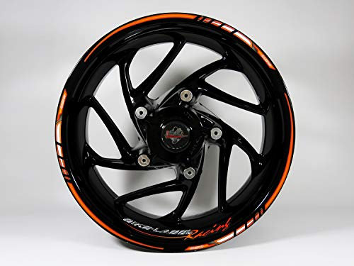 BIKE-label Felgenrand Aufkleber Orange-Black 17 Zoll kompatibel für KTM 710028
