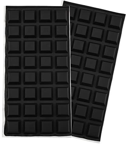 Increway - Cuscinetti adesivi in silicone paracolpi, protezione per la superficie, isolamento acustico, 20 x 20 x 8 mm (trapezoidale), nero