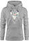 Neverless Hoodie Damen Boho Skull Totenkopf Schädel Traumfänger Dreamcatcher Bohamien Kapuzen-Pullover grau M