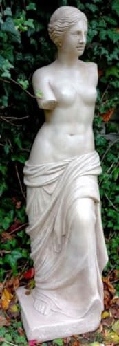 Casa Padrino Jugendstil Gartendeko Skulptur/Statue Venus Grau H. 120 cm - Steinfigur Gartenskulptur