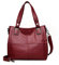 AINUOEY Damen Taschen Handtasche Frauen Elegant Tasche Henkeltasche Vintage PU-Leder 76618 1-teilig set Weinrot
