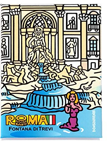 DONSOUVENIR Magnetbrunnen von Trevi IMAN Roma Original.