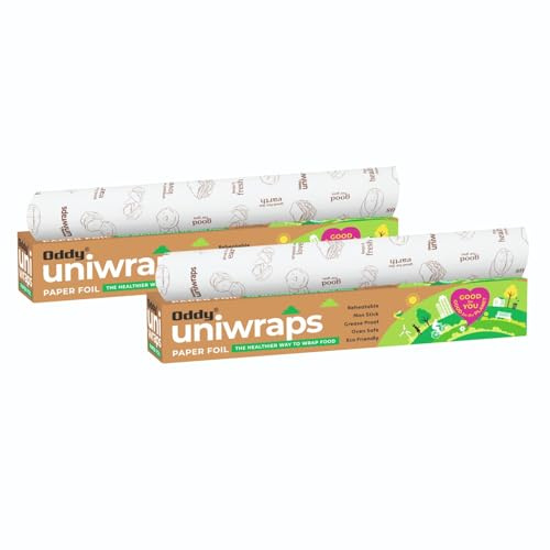 Oddy Uniwraps Complementrygift Lot de 2 rouleaux de papier d'emballage alimentaire 278 mm x 20 m