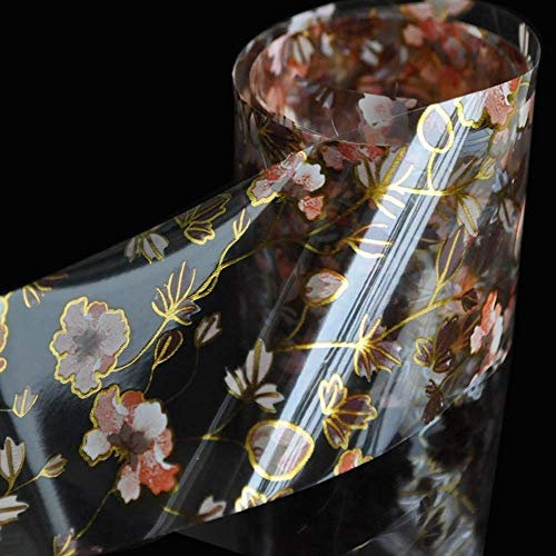 Nailart - Nagelfolie - Transferfolie - apricot/gold/transparent - Blumen - 1400-GL17