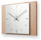 Kreative Feder Moderne Designer Holz Alu Funk Wanduhr leise Funkuhr ohne Ticken 35x25cm WEH002B-FL (Buche, leises Funkuhrwerk)
