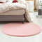 Teppich Wölkchen Fell Rund, Fellteppich Rund, Kunstfell Teppich Waschbar, Hasenfell, Kaninchenfell - Flauschiger Teppich Wohnzimmer, Bettvorleger Schlafzimmer - Rosa - Rund 160cm