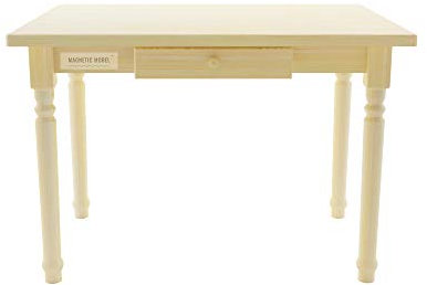 Magnetic Mobel Esstisch mit Schublade Küchentisch Tisch Kiefer massiv Restaurant (60x80, Lackiert Kiefer)