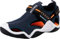 Geox Garçon Jr Wader SANDALS, Bleu Marine Orange Fluo, 28 EU