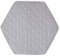 Baby Delux Laufgittermatratze Laufstallmatratze Schaumstoff Matratze für Laufgitter 6-eckig Grey Stars gesteppt 120cm Oeko TEX