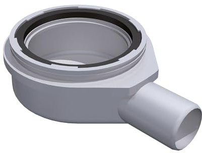 LUX ELEMENTS Waagerechter Ablauftopf TUB-LINE BA-W 22 I Ablauftopf aus ABS-Kunststoff passend für Duschböden mit Linienentwässerung I Anschluss DN 50