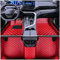 Muchkey Auto Fußmatten Passen für Opel Combo Tour Astra GTC Cascada Zafira Karl Corsa Adam Mokka Meriva Crossland x Insignia Cargo Vivaro Movano Anpassen Leder Fussmatten Rot
