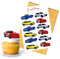 24x Pre-cut Cars Vehicles Transport Edible Thick Wafer Card Standing Cupcake Toppers Birthday Party Cake Decorations