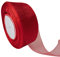 Dishaur Christmas Organza Ribbon for Gift Wrapping 38mm x 45m, Red Sheer Organza Ribbon for Xmas Tree, Bows and Crafting