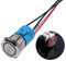 JIQI 22mm Momentane Metall Druckschalter 12V bis 24V 5A Momentary LED Tastenschalter IP66 1NO1NC wasserdichte vorverdrahte EIN/AUS Taste Schalter für Fahrzeugmodifikation Wohnmobil DIY(Rot)