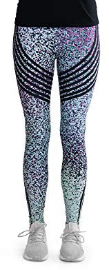 cosey Sports Line - Yoga und Fitness-Leggings - Verschiedene Designs (High-Waist, High-Waist - Workout Bokeh)