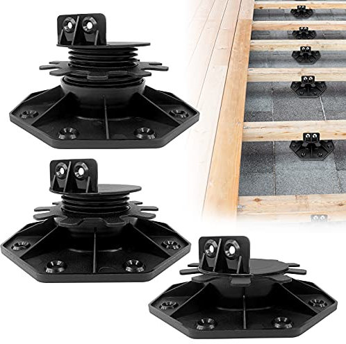 LARS360 Terrassenlager Höhenverstellbar Stelzlager Terrassenlagerunterlage Plattenlager Terrassenfüße Verstellfüße Kunststoff für Belag Terrasse Unterkonstruktion Terrassenplatten (30-60mm, 10 Stück)