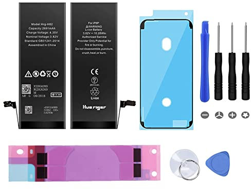 OuiSmart kit Batterie pour iphone 8 Plus (Joint Noir)