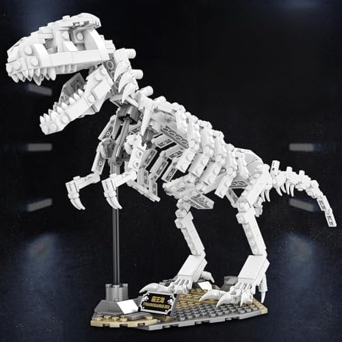Jurassic Dinosaurier Luminous Baustein Spielzeug für Boy 8-14, Verwenden Sie Sonnenlicht/Lichter, um Energie zu speichern,Leuchten bei Kompatibel Mit Lego Dinosaurier(458PCS)