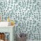 JOLIHOME Selbstklebende Tapete Grün und Blau Runde Blätter Effekt Abziehen und Aufkleben Kontaktpapier Aquamarin Wasserdicht Klebrige Rückseite Plastik Vinyl-Folie Rolle für Küche 44.5x500cm