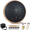 HOPWELL Steel Tongue Drum - 15 Note 12 Tongue Drums - Percussion Instruments - Hand Pan Drum with Music Book, Drum Mallets and Carry Bag, D Dur, Black