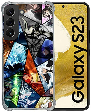 Cokitec Cover rinforzata in vetro temperato per Samsung Galaxy S23 Manga Bleach Pele Mele