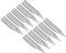 PATIKIL 0.38mm Line Width Fountain Pen Nib Replacement, 10 Pack 304 Stainless Steel Ink Dip Calligraphy Pen Nib Office Supplies for Drawing Writing, Silver