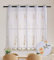 Cortina Cocina 90x145cm Blanca Traslúcida con Bordados para Ventana Corta, Visillos 100% Poliéster Cortos Translúcida para Ventanas y Marco de Puerta - Flor Amarillo