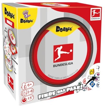Zygomatic, Dobble Bundesliga, Familienspiel, Kartenspiel, 2-8 Spieler, Ab 6+ Jahren, 15 Minuten, Deutsch