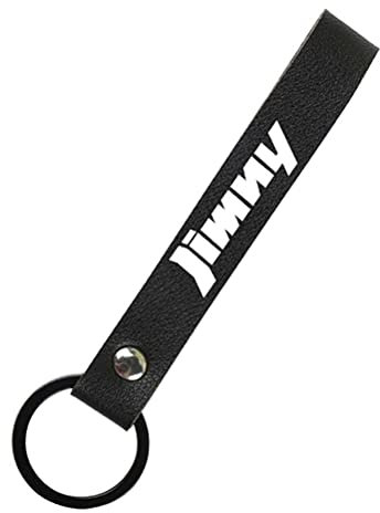 WOAFEY Auto SchlüSselanhäNger für Suzuki Jimny Alto Swift SX4 Grand Vitara, Auto Personalisiertes Carbonfaser-Leder Custom SchlüSselanhäNger Geschenk,Black
