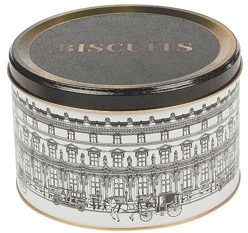 URBNLIVING Decorative Meal Metal Serving Party Biscuit Tin Set Cookie Pastry Containers Tubs for Snacks Food (Versailles Biscuit Box)