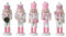 Mayibuluo Figurines casse-noisettes en bois - Décorations de Noël roses - 13 cm - Décoration de Noël - Décoration de bureau - Cadeau pour enfants