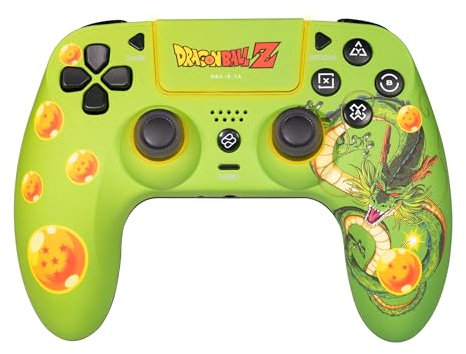 FRTEC – Mando Inalámbrico con Luz LED RGB Compatible con PC y PS4, Gamepad Bluetooth, Batería 950mAh, 10 horas de autonomía (Dragon Ball Shenron)