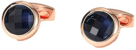 Homxi Manschettenknöpfe Herren Hochzeit Personalisiert,Cufflinks Manschettenknöpfe Herren Legierung Rund mit Zirkonia Manschettenknöpfe Herren Rosegold