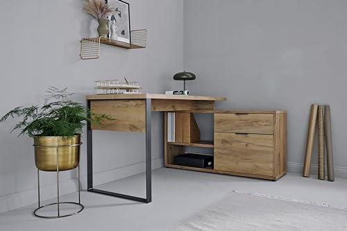 Jahnke Eckschreibtisch Loop C 150 E Kerneiche/Anthrazit