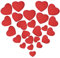 GYGYL 24 Pieces Heart Iron on Patches, Embroidered Sew on/Iron on Patch Applique for Clothes, Dress, Hat, Jeans, DIY Accessories-Red