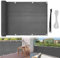 SUNJULY Garden Screen 0.9x5m Privacy Netting with Drawstrings and Ties, Weatherproof and UV-Proof Fence Screening for Balconies