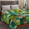 Sambhav Quilt Hub Handgefertigte Vintage-Sari-Patchwork-Kantha-Steppdecke, Vintage-Stil, dekorative Tagesdecke, Quilten, Hippie-Steppdecke, King-Size-Bettdecke, Überwurfdecke (grün, 152,4 x 228,9 cm)